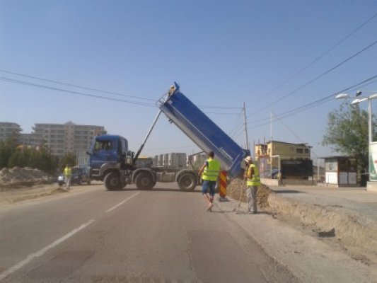 Lucrările de lărgire a drumului care leagă Năvodari de Mamaia, în linie dreaptă